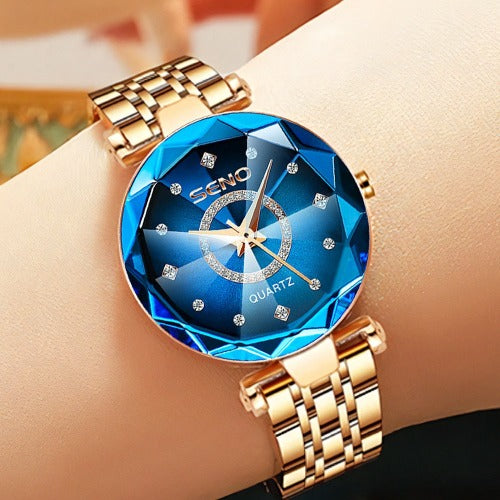 Relógio Feminino de Luxo Oceano Azul