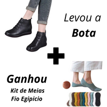 Bota Feminina Casual Loren - Brinde Kit Meia Feminina de Algodão Egipicio [ 5 PARES ]